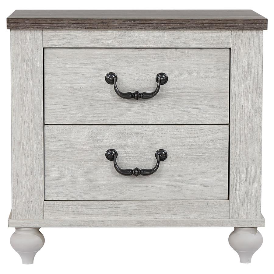 CoasterEveryday Stillwood 2-Drawer Nightstand Vintage Linen