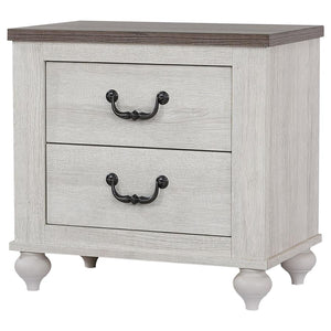 CoasterEveryday Stillwood 2-Drawer Nightstand Vintage Linen