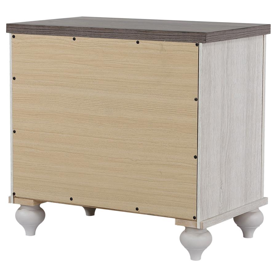 CoasterEveryday Stillwood 2-Drawer Nightstand Vintage Linen