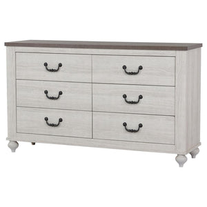 CoasterEveryday Stillwood 6-Drawer Dresser Vintage Linen