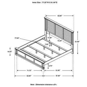 CoasterEssence Hillcrest Panel Bed White