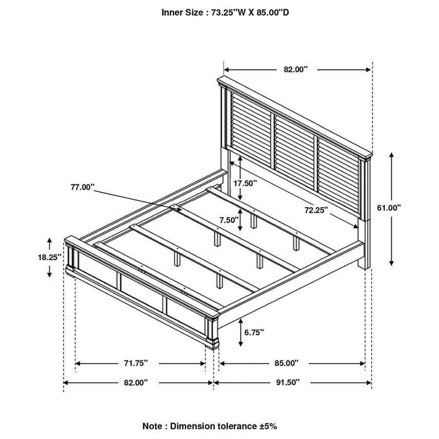 CoasterEssence Hillcrest Panel Bed White