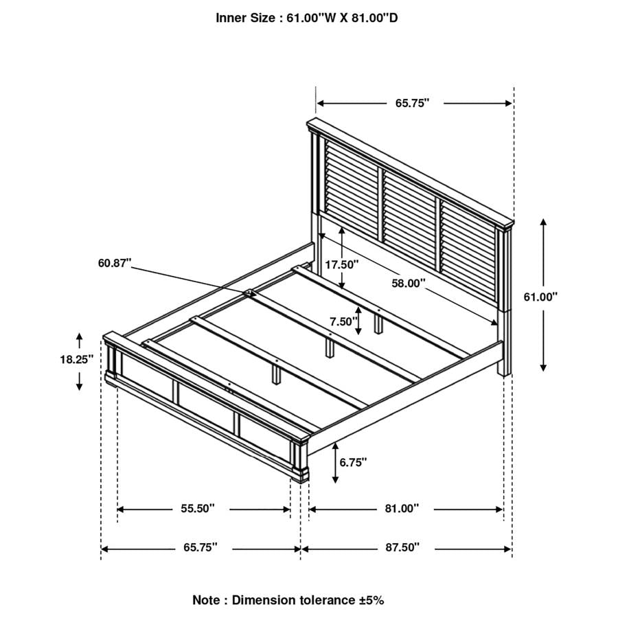 CoasterEssence Hillcrest Panel Bed White