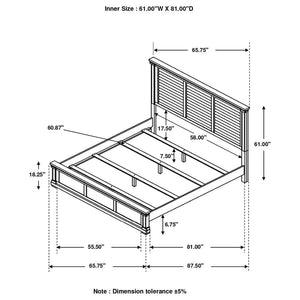 CoasterEssence Hillcrest Panel Bed White