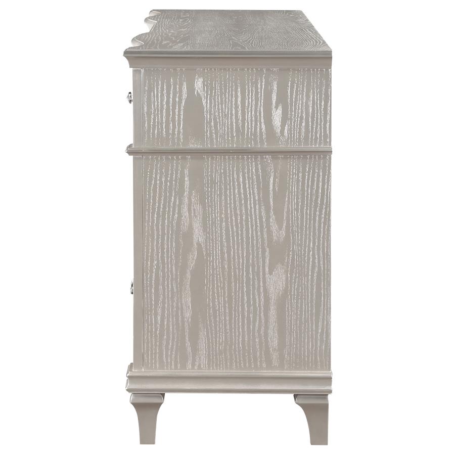 CoasterElevations Evangeline 9-Drawer Dresser Silver Oak