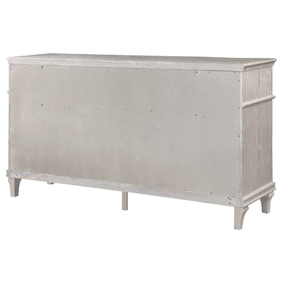 CoasterElevations Evangeline 9-Drawer Dresser Silver Oak