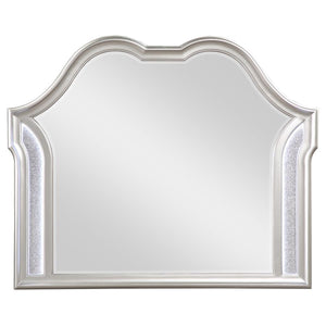 CoasterElevations Evangeline Camel Top Dresser Mirror Silver Oak