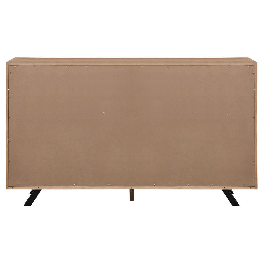 CoasterEssence Taylor 7-Drawer Rectangular Dresser Light Honey Brown