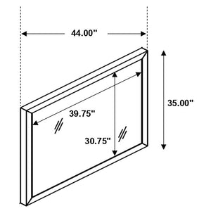 CoasterEssence Taylor Rectangular Dresser Mirror Light Honey Brown
