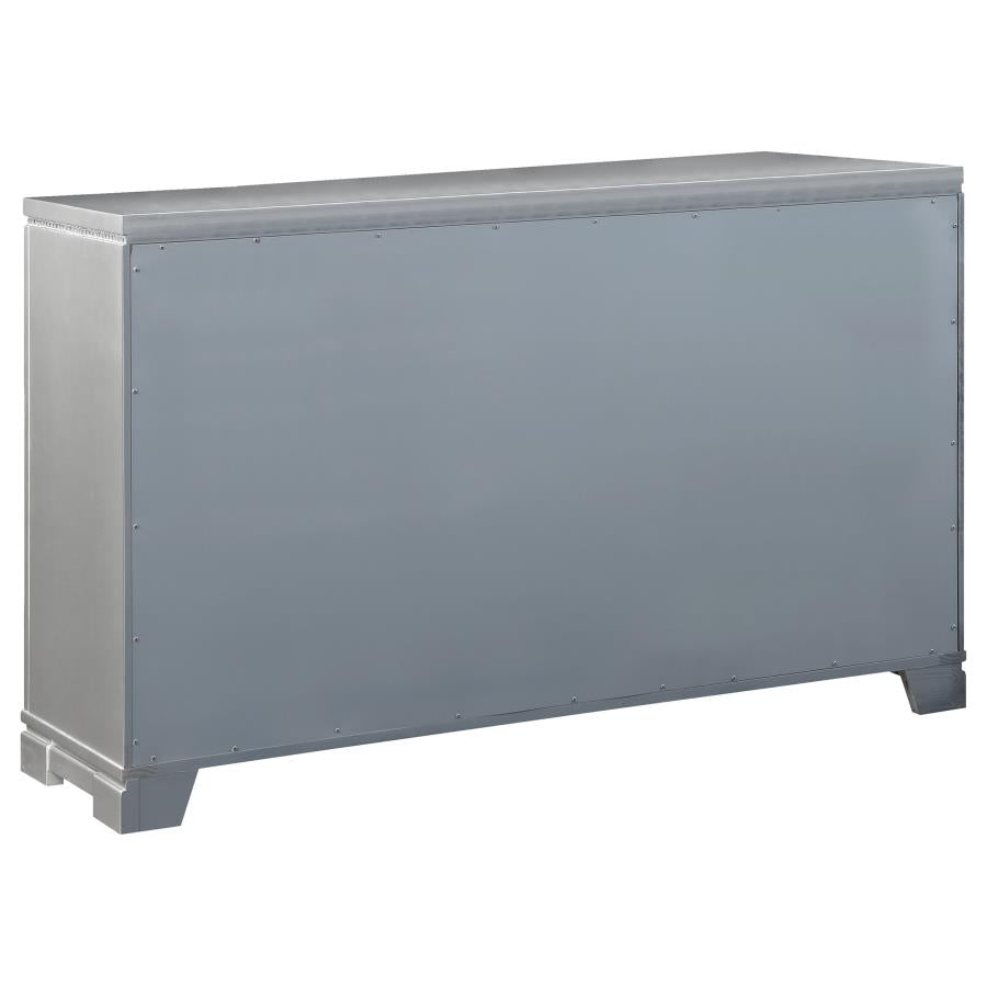 CoasterEssence Eleanor Rectangular 6-Drawer Dresser Metallic