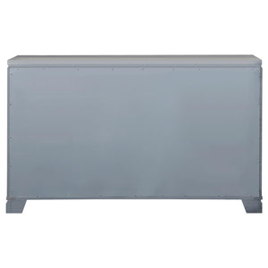 CoasterEssence Eleanor Rectangular 6-Drawer Dresser Metallic