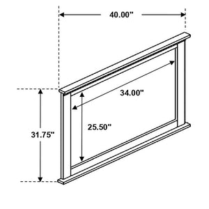 CoasterEveryday Ridgedale Dresser Mirror Weathered Dark Brown