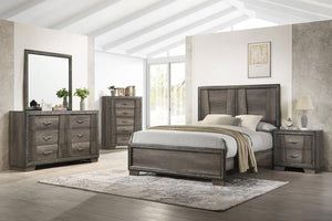 Janine Panel Bed Grey