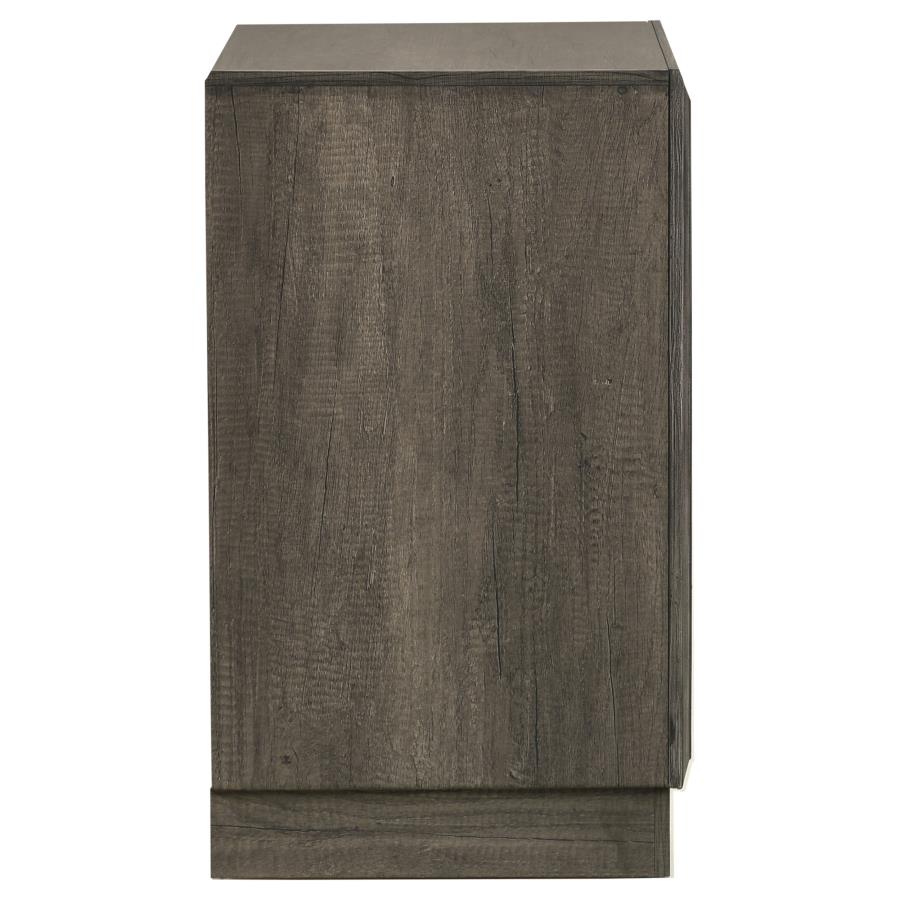 Janine 2-Drawer Nightstand Grey