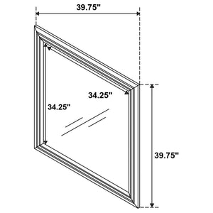 Janine Square Dresser Mirror Grey