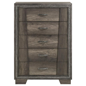 Janine 5-Drawer Chest Grey