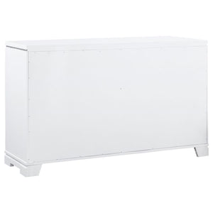 CoasterEssence Eleanor Rectangular 6-Drawer Dresser White