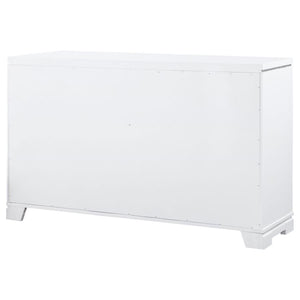 CoasterEssence Eleanor Rectangular 6-Drawer Dresser White