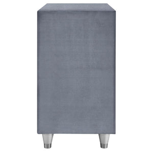 Antonella 3-Drawer Upholstered Nightstand Grey