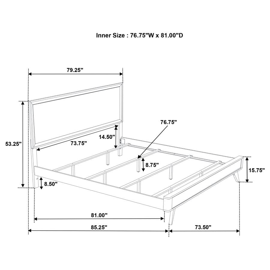 Janelle Panel Bed White