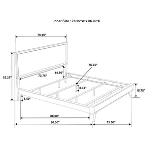 Janelle Panel Bed White