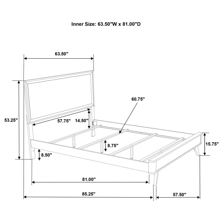 Janelle Panel Bed White