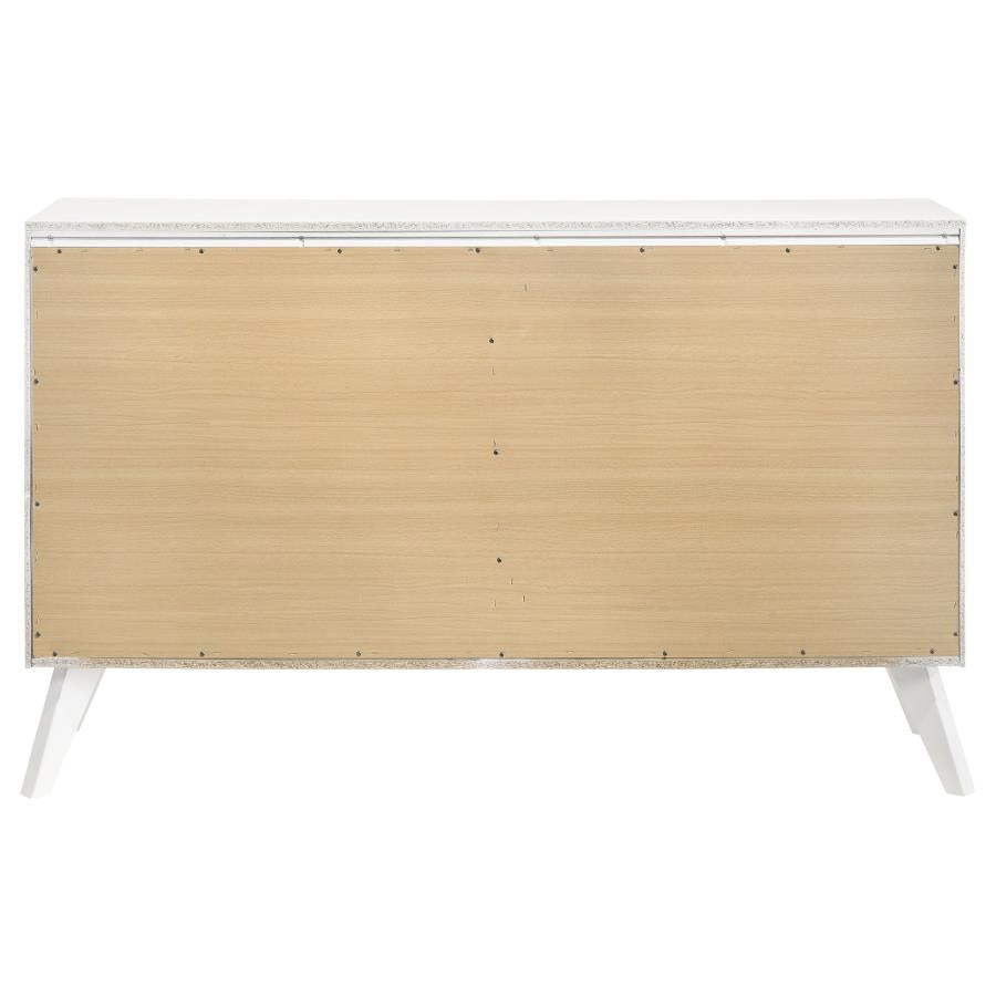 Janelle 6-Drawer Dresser White