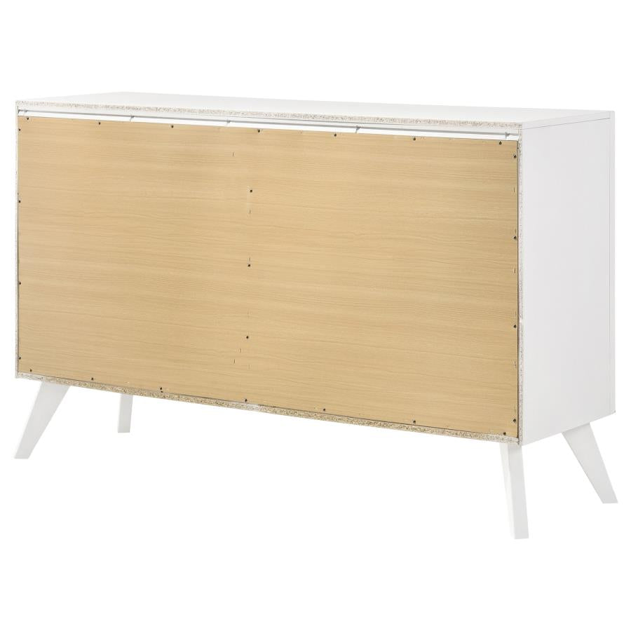 Janelle 6-Drawer Dresser White