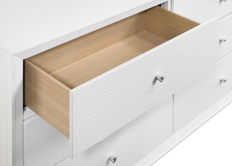 Janelle 6-Drawer Dresser White