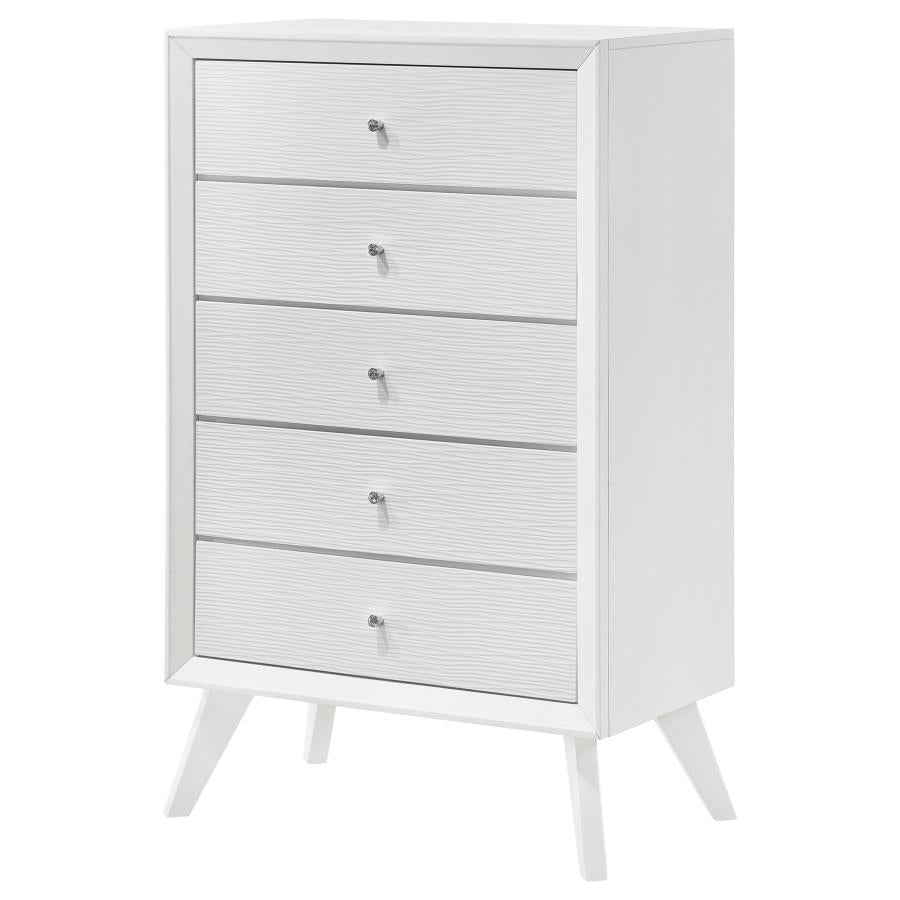 Janelle 5-Drawer Chest White