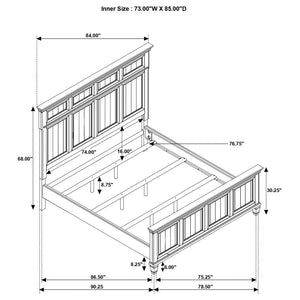 CoasterElevations Avenue Panel Bed Grey