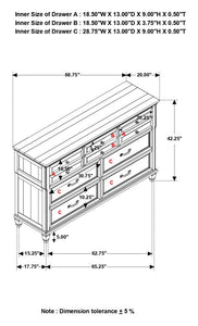 CoasterElevations Avenue 8-Drawer Rectangular Dresser Grey