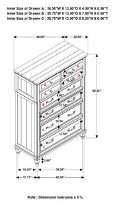 CoasterElevations Avenue 8-Drawer Rectangular Chest Grey