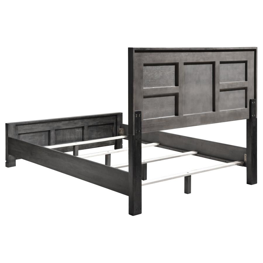 CoasterEssence Lorenzo Rectangular Panel Bed Dark Grey