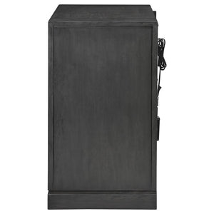 CoasterEssence Lorenzo 2-Drawer Nightstand Dark Grey