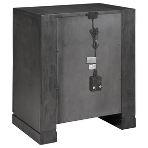 CoasterEssence Lorenzo 2-Drawer Nightstand Dark Grey