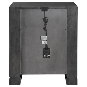 CoasterEssence Lorenzo 2-Drawer Nightstand Dark Grey