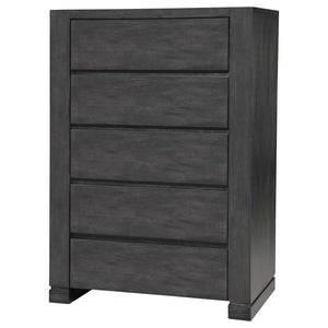 CoasterEssence Lorenzo 5-Drawer Chest Dark Grey