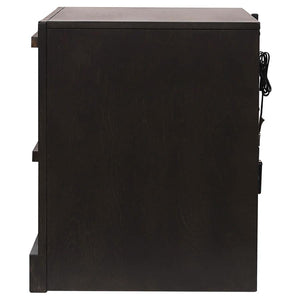 CoasterEssence Azalia 2-Drawer Nightstand Black And Walnut