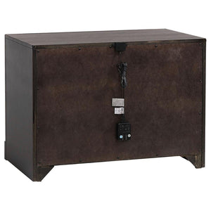 CoasterEssence Azalia 2-Drawer Nightstand Black And Walnut