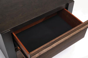 CoasterEssence Azalia 2-Drawer Nightstand Black And Walnut