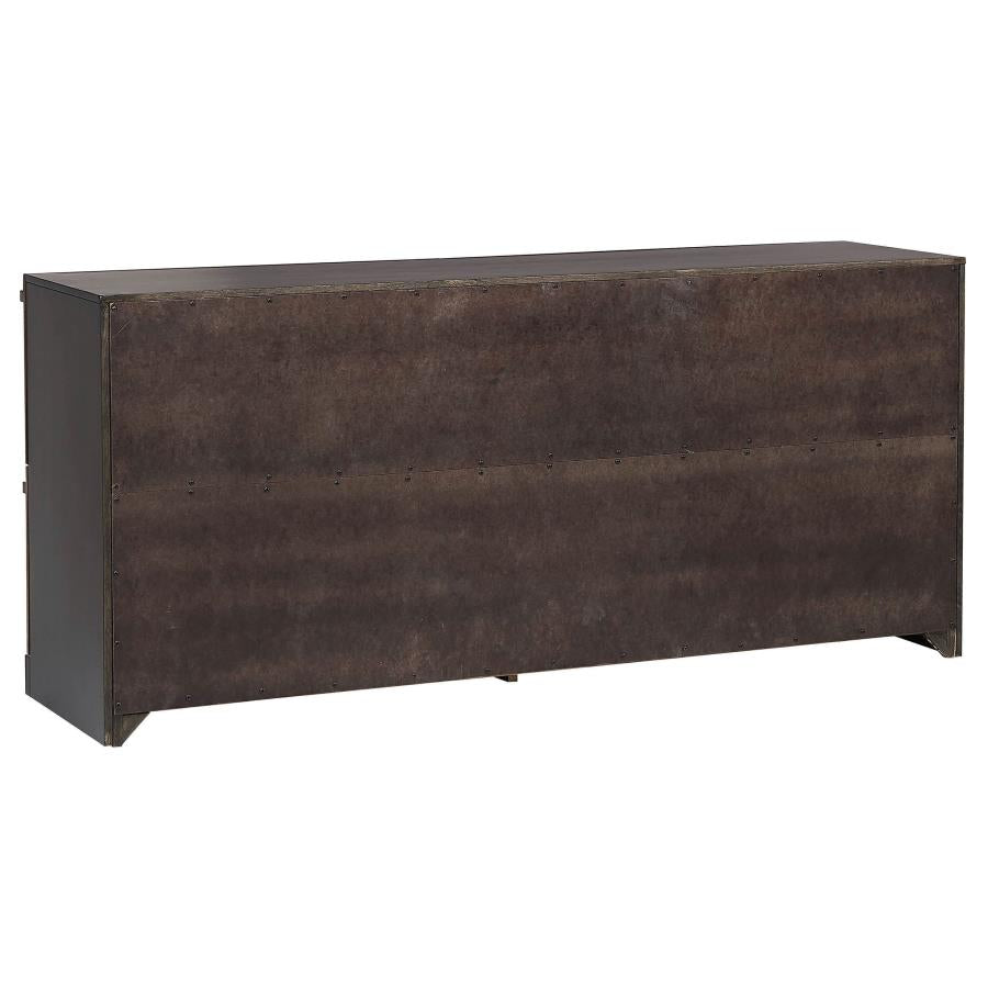 CoasterEssence Azalia 4-Drawer Dresser Black And Walnut