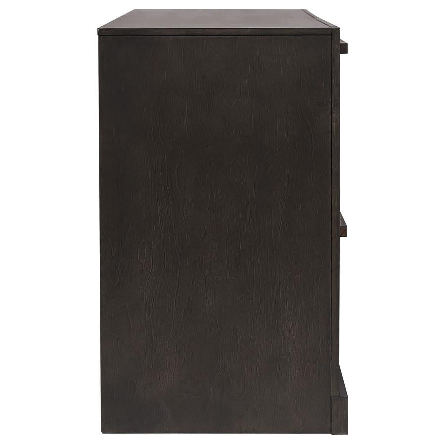 CoasterEssence Azalia 4-Drawer Dresser Black And Walnut