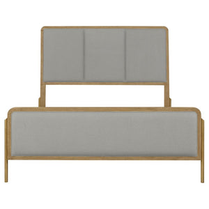 CoasterElevations Arini Upholstered Panel Bed Sand Wash And Grey