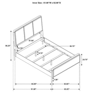 Arini Bed With Upholstered Headboard Black And Grey