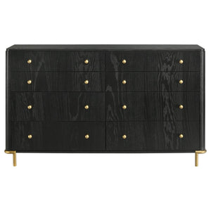 Arini 8-Drawer Bedroom Dresser Black