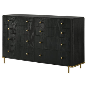 Arini 8-Drawer Bedroom Dresser Black