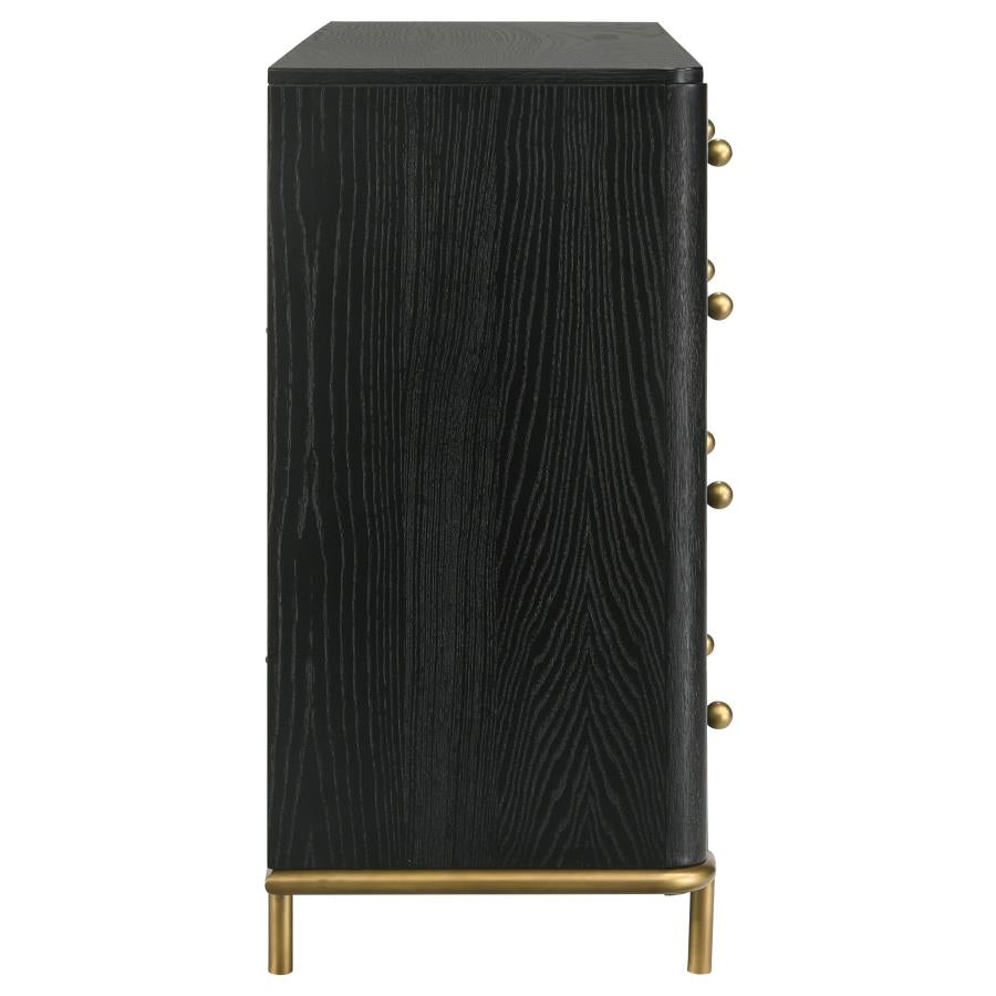 Arini 8-Drawer Bedroom Dresser Black