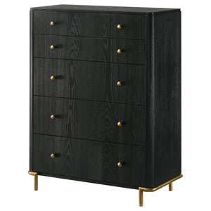 Arini 5-Drawer Bedroom Chest Black