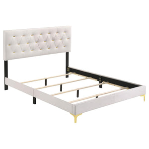 CoasterEveryday Kendall Tufted Upholstered Panel Bed White